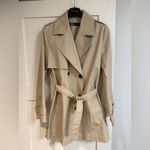 Zara hip length trench coat